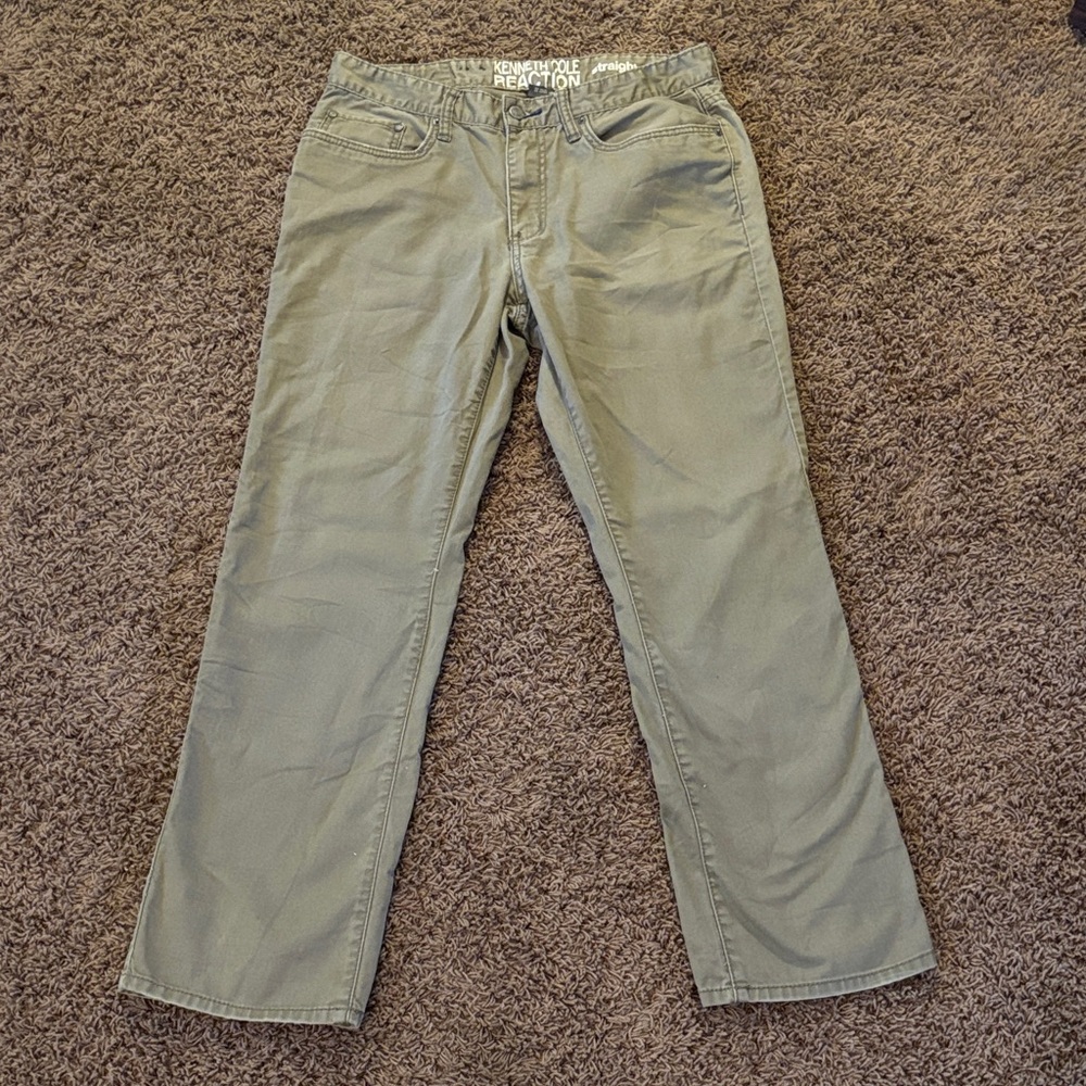 Kenneth Cole Reaction Men's Straight Jeans - Olive Green